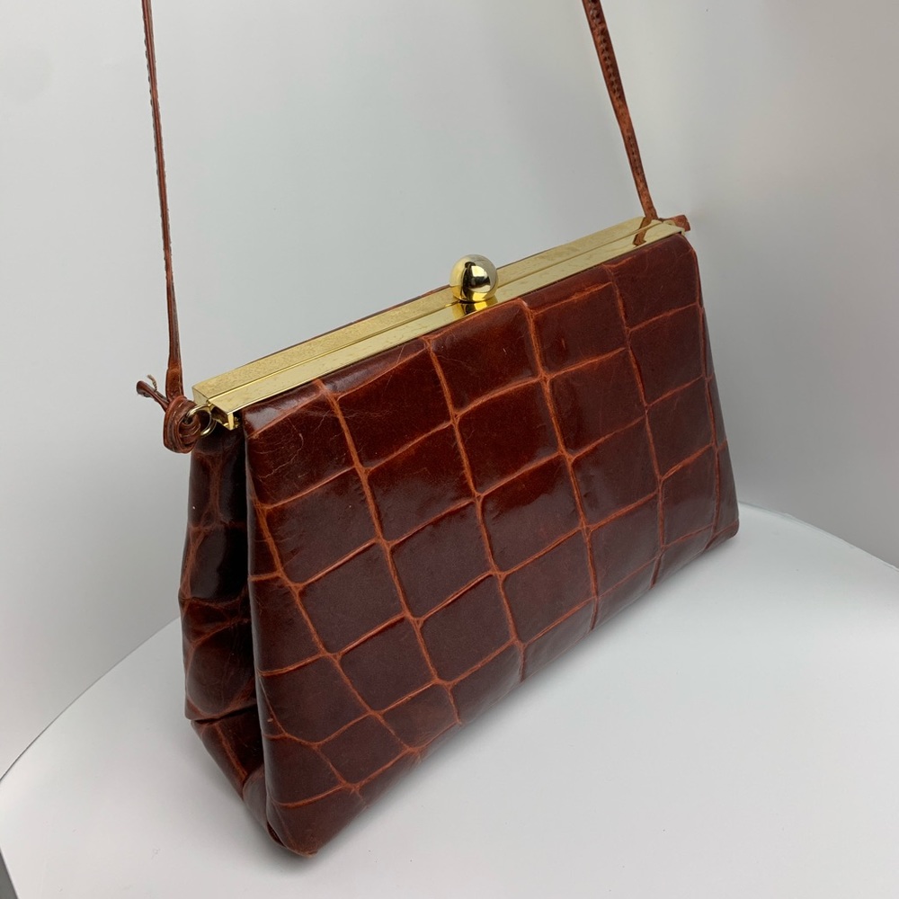 ANDREA MABIANI VINTAGE ITALIAN LEATHER BAG.